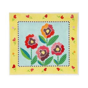 Floral FL05 Poppies Shelly Tribbey Designs 12.25X11.25 18 Mesh