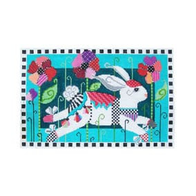 Floral FL45 Le French Rabbit Shelly Tribbey Designs 11.25X7 18 Mesh