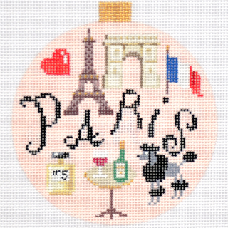 KB 1258  Kirk And Bradley Designs 18 Mesh Travel Round- Paris 4" round