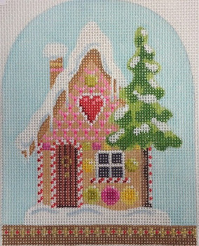 KB 401 Kirk And Bradley Designs 4" x 5 3/8" 18 Mesh Christmas Snowdome - Gingerbread