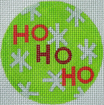 KB 285 Kirk And Bradley Designs 4" Round 13 Mesh Ho Ho Ho Christmas Circle Green