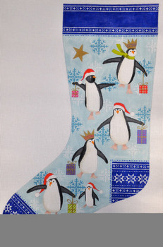 KB 297 Kirk And Bradley Designs 22.5" x 14" 13 Mesh Penguin Christmas Stocking