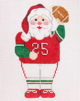 SS-3 Football J. MALAHY DESIGNS CHRISTMAS Ornament 18 Mesh Sports Santa