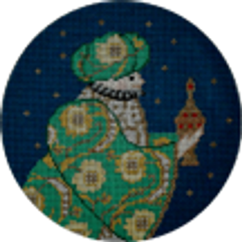 917 B Faberge Nativity -Green Wisemen 6"d  Tapestry Fair Designs 18  Mesh
