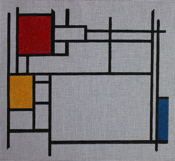 4x6-005 Mondrian9″ x 10″ With 4" x 6" Photo Frame 18 Mesh Little Bird Designs