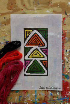 EG-001 Poppo's Triangles  Little Bird Designs  18 Mesh  3.5″ x 7″