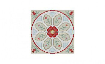 0711 Medallion Tile I  5x5  #18 Mesh Susan Roberts Needlepoint 