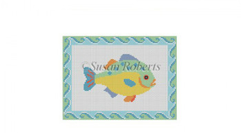 0708 Fish I  #18 Mesh 6 1/2" x 4 2/3" Susan Roberts Needlepoint 