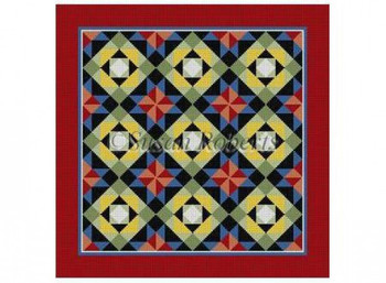 1486 Colonial Garden, quilt  #13 Mesh 14" x 14"  Susan Roberts Needlepoint 