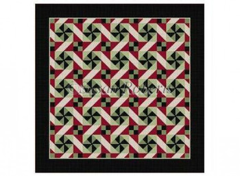 1413 Rolling Pinwheels, quilt  #13 Mesh 14" x 14" Susan Roberts Needlepoint 