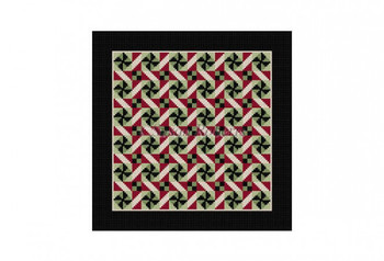 1413M	Rolling Pinwheels, quilt  #13 Mesh 10" x 10" Susan Roberts Needlepoint 