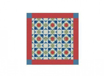 1427M Diamonds In Squares, quilt  #13 Mesh 10" x 10" Susan Roberts Needlepoint