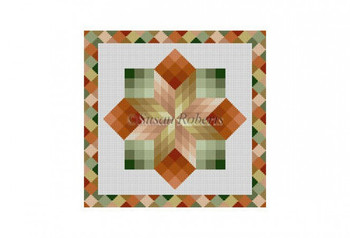1426M Pinwheel Cubes, quilt  #13 Mesh 10" x 10" Susan Roberts Needlepoint