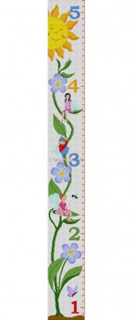 1505 Growth Chart, Fairies  13 Mesh Susan Roberts Needlepoint