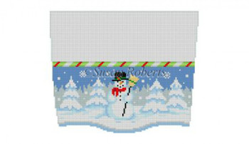 3103 Stocking Topper, Snowman 13 Mesh 9" x 7" Susan Roberts Needlepoint