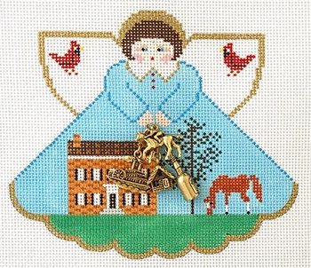 PP994BV Angel with charms: Kentucky (Old Home) 18 Mesh 5.25x4.5 Painted Pony Designs