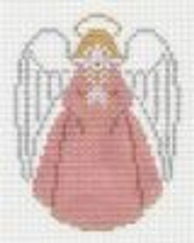 PT-595 Praying Angel  Designs by Petei 18 Mesh  5½ x 5½