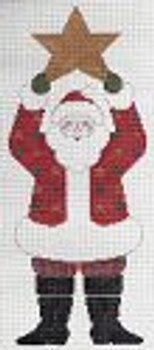 PT-783 Top of the Tree (large) Santa Designs by Petei 18 Mesh 10 x 15