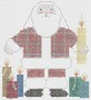 PT-703 Candlelight Santa Designs by Petei 18 Mesh 7½ x 7½