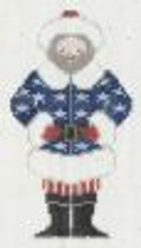 PT-315 Patriotic Santa Designs by Petei 18 Mesh 5 x 7