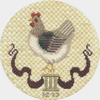 PT-523 French Hen Designs by Petei 18 Mesh 6½ x 6½