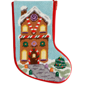 SZ1004 Alice Peterson Stitch And Zip Gingerbread House Mini Stocking