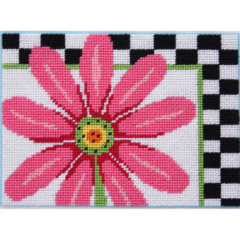 APCANOODLES5033 Pink Daisy and Checks Alice Peterson CANOODLES