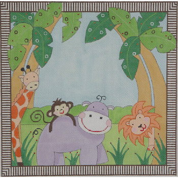 3549 Alice Peterson Jungle Animals II 13 Mesh 11.5 x 11.5