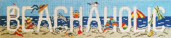 #618 Beachaholic Banner 18 Mesh - 12-3/4" x 3" Needle Crossings