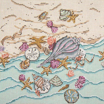 #2001-SQ - Sea Treasures 13 Mesh - 12" Square Needle Crossings