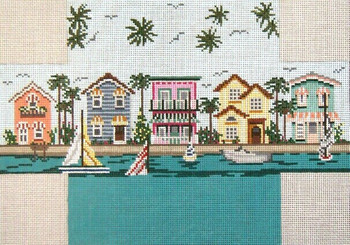 #2608 Living on the Water Brick Cover 13 Mesh 14" x 10"  Needle Crossings