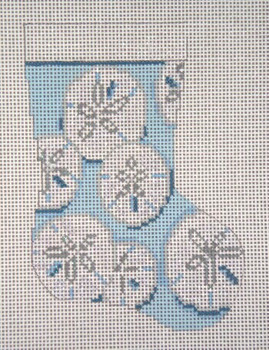 #1755 Sand Dollar  Mini Stocking 13 Mesh 4-1/2" x 6-1/4" Needle Crossings