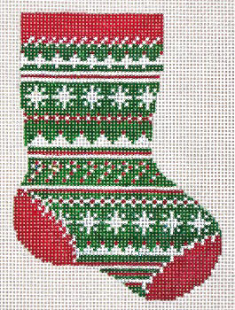 #1797 Deco Stripe Mini Stocking 13 Mesh 4-1/2" x 6-1/4" Needle Crossings