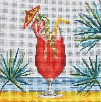 #1905-13  Strawberry Daiquiri 13 Mesh - 7" Square Needle Crossings