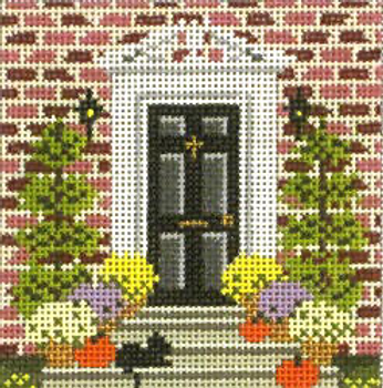 #1779-18 Autumn Door 18 Mesh -3-1/2" Square Needle Crossings