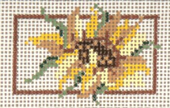 #322 Small Sunflower 18 Mesh - 2-3/4" x 1-3/4" Needle Crossings
