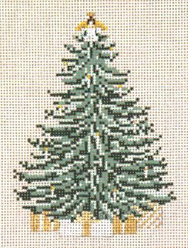 #1768-13 Angel & Candles 13 Mesh - 5" x 6-1/4" Christmas Tree Needle Crossings