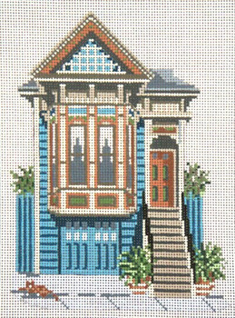 #197-13 House on 23rd Street (San Francisco, CA) 13 Mesh - 7" x 9-1/2" Needle Crossings