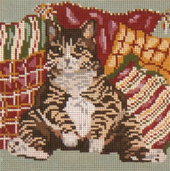 #3121-13 Comfy Cat 13 Mesh - 7" Square  Needle Crossings 