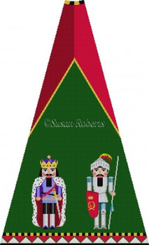 4002A Nutcracker Skirt w/BG, King Arthur & Sir Lancelot  #13 Mesh 30" h (1/12th of skirt Only) Susan Roberts Needlepoint