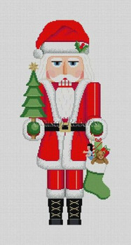 4195 Santa Claus, 18" nutcracker stand-up  #13 Mesh Susan Roberts Needlepoint