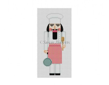 4216 Nutcracker, Chef, ornament #18 Mesh 6" h Susan Roberts Needlepoint