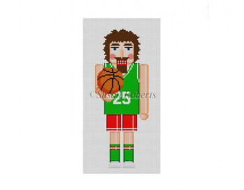 4258 Nutcracker, Basketball Player #18  Mesh 6" High  Susan Roberts Needlepoint