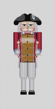 4292 American Eagle Drummer, 18" nutcracker stand-up #13 Mesh Susan Roberts Needlepoint