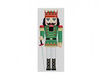 4315  Nutcracker, Red Crown King 6 1/2" High 18 Mesh Susan Roberts Needlepoint