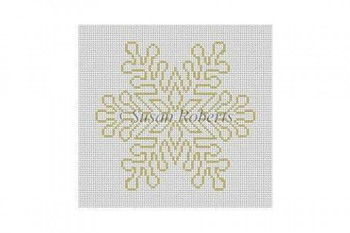 5399 Snowflake 1, ornament #18 Mesh 4" x 4" Susan Roberts Needlepoint