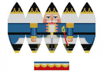 5283 Full Nutcracker, 3D Hot Air Balloon, ornament #18 Mesh 6" h Susan Roberts  Needlepoint