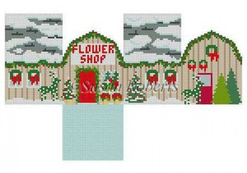 5513-18 Flower Shop, mini house #18 Mesh Susan Roberts  Needlepoint