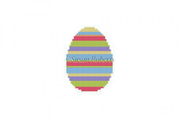 6420 Stripes, mini egg 2.5" High 18 Mesh Susan Roberts  Needlepoint