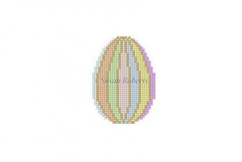 6414 Vertical Stripes, egg  1¾” x 2½” 18 Mesh Susan Roberts  Needlepoint